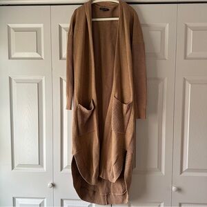 French Connection Brown Long Cardigan Sweater